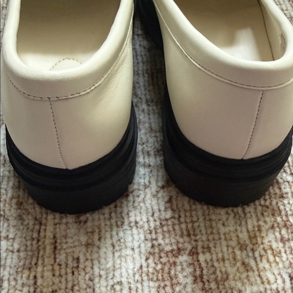 Quince Italian Leather Lug Sole Loafers Chunky Lug Sole Bone White Women US 8 - Picture 6 of 7